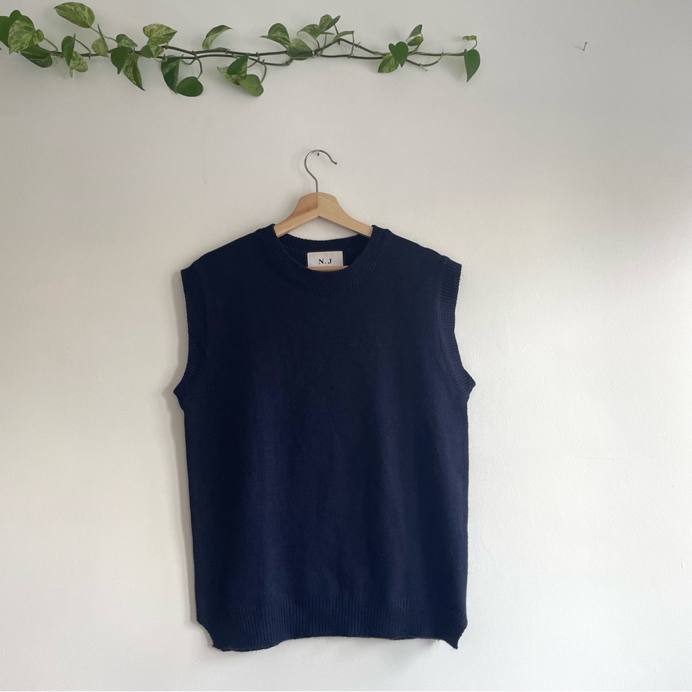 Loose Navy Sweater Vest